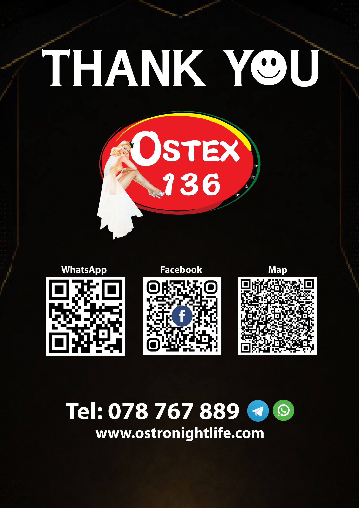 Ostex Bar 136 thank you page