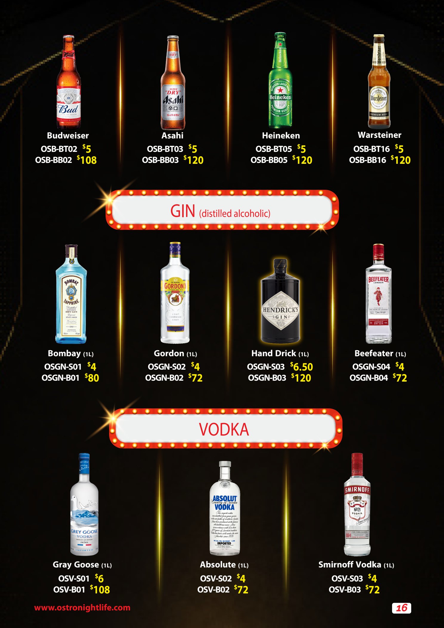 Ostex Bar 136 rum and tequila collection